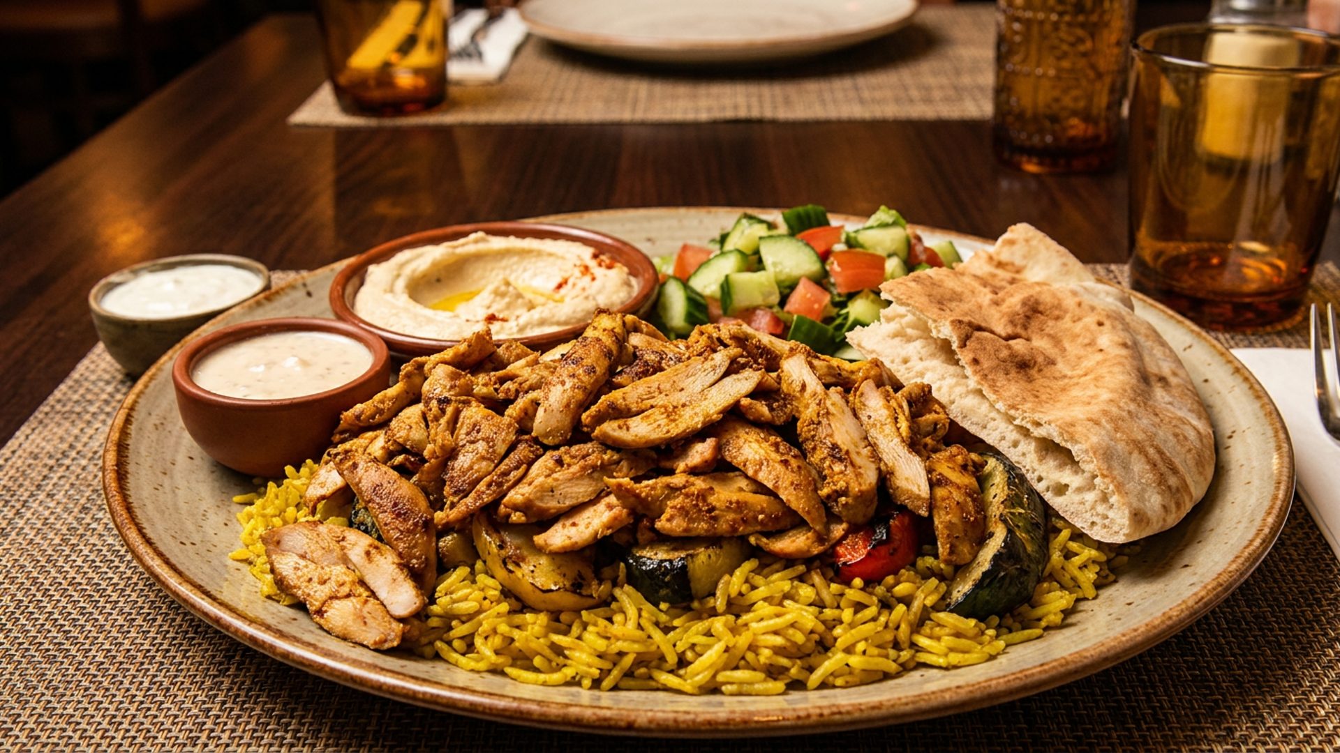 Gyros and chicken shawarma