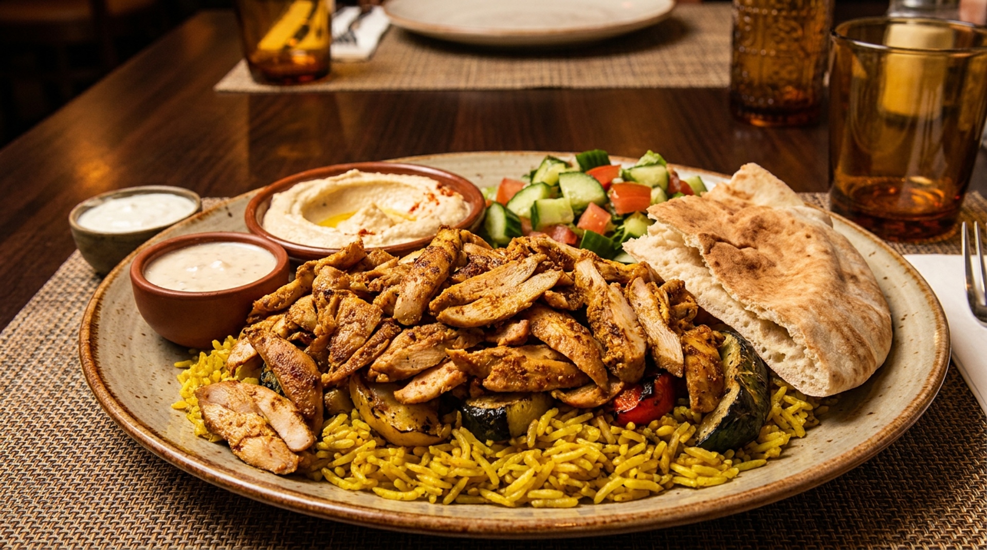 Gyros and chicken shawarma